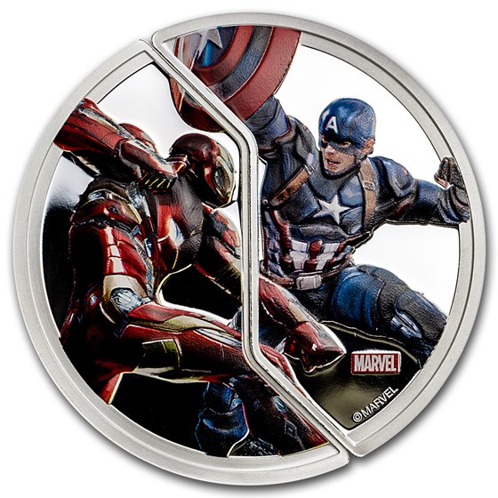 2016 Fiji Proof Silver "Captain America: Civil War" Cap vs. Stark 2016 Fiji Proof Silver "Captain America: Civil War" Cap vs. Stark